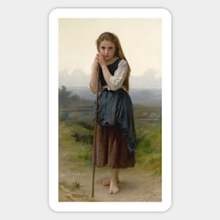 Petite Bergere by William-Adolphe Bouguereau Sticker